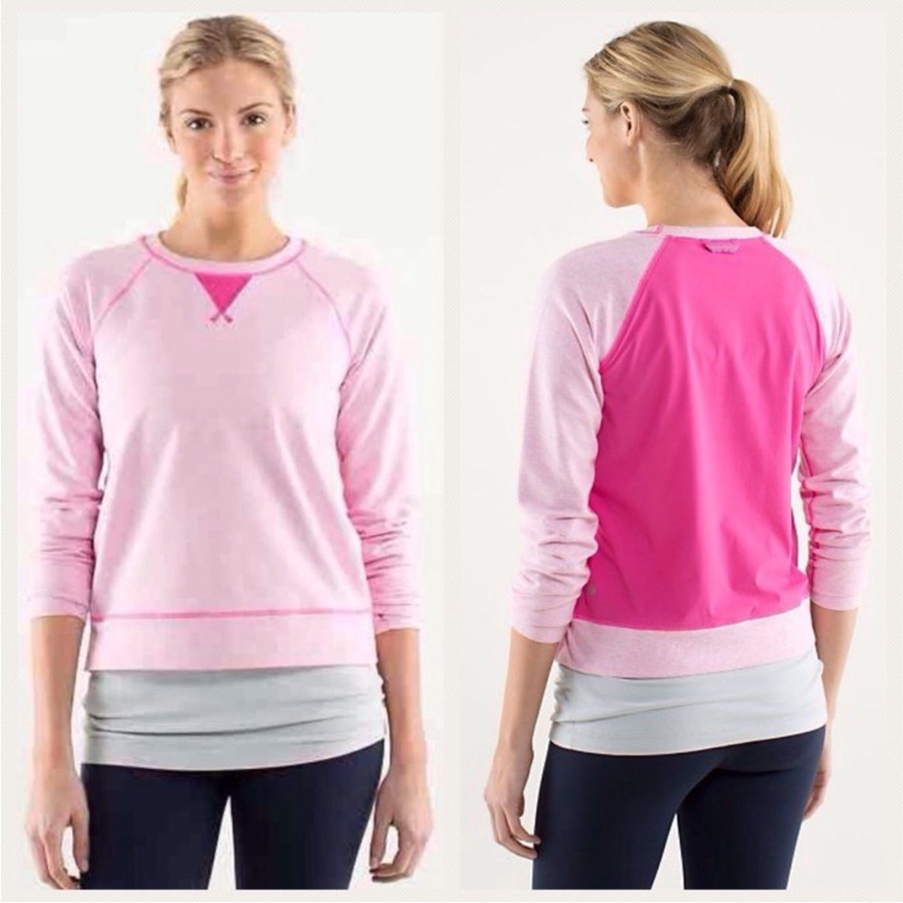 Lululemon Voyage Pullover Long Sleeves Sweatshirt Pink Size 6